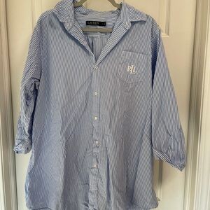 Lauren Ralph Lauren Blue Striped Shirt